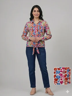شومیز گره ای نخی codari